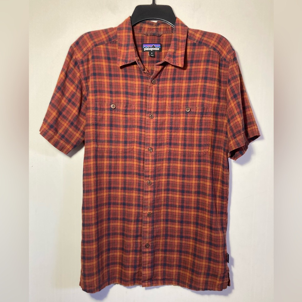 Patagonia Men’s Back Step Shirt Hemp/Organic Cotton Button Pockets Size Medium